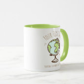 Desk Globe. Geografie-Lehrer Geschenkvorlage. Tasse (VorderseiteRechts)