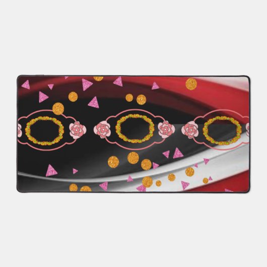 Desk Mat Abstrakt Red Black Schreibtischunterlage (Vorderseite)