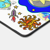 Desk Mat Außerirdischen Weltraum Astronauten Schreibtischunterlage (Ecke)