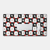 Desk Mat Beer Teddy Bears Red Hearts Schreibtischunterlage (Tastatur & Maus)