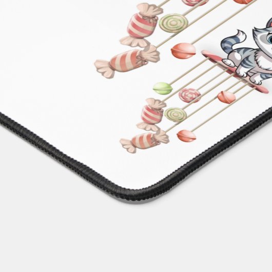 Desk Mat Cat Kitten Meow Chimes Schreibtischunterlage (Ecke)