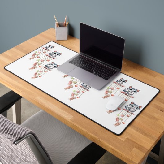 Desk Mat Cat Kitten Meow Chimes Schreibtischunterlage (Büro 2)