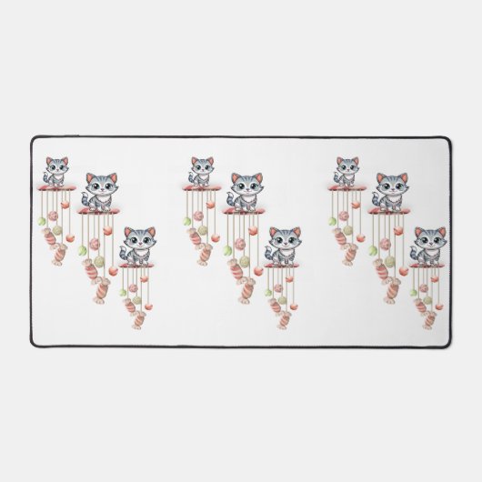 Desk Mat Cat Kitten Meow Chimes Schreibtischunterlage (Vorderseite)