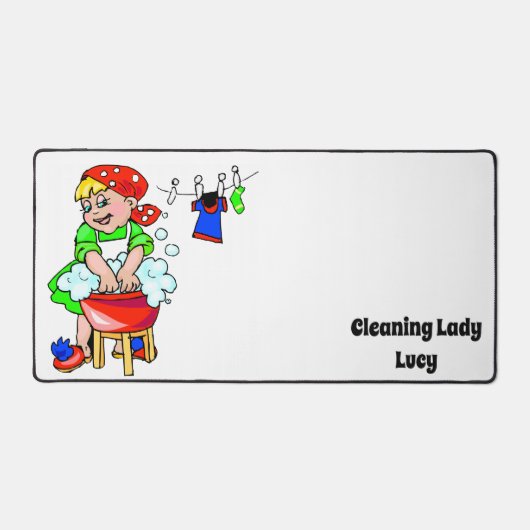 Desk Mat Cleaning Lady Schreibtischunterlage (Vorderseite)