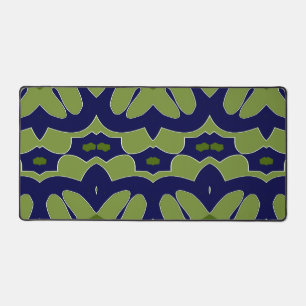 Desk Mat. Ein elegantes, grün und blau-farbenes De Schreibtischunterlage