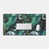 Desk Mat - Emerald Green Celestial Moon Schreibtischunterlage (Tastatur & Maus)