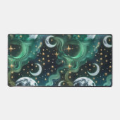 Desk Mat - Emerald Green Celestial Moon Schreibtischunterlage (Vorderseite)