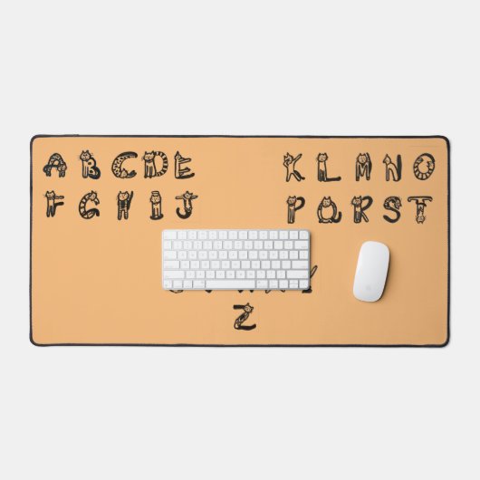 Desk Mat - Feline Alphabet Schreibtischunterlage (Tastatur & Maus)