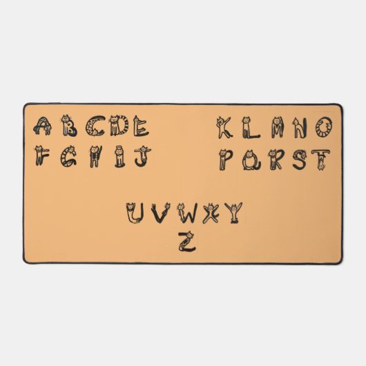 Desk Mat - Feline Alphabet Schreibtischunterlage (Vorderseite)