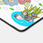 Desk Mat Frogs Ducks Pond Schreibtischunterlage (Ecke)