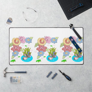 Desk Mat Frogs Ducks Pond Schreibtischunterlage