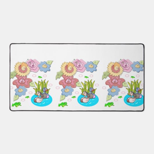 Desk Mat Frogs Ducks Pond Schreibtischunterlage (Vorderseite)