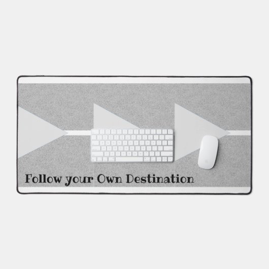 Desk Mat Gray Arrows Follow Destination Schreibtischunterlage (Tastatur & Maus)