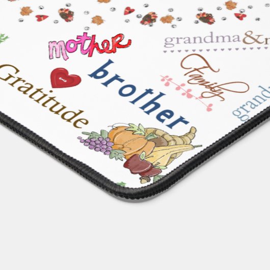 Desk Mat Happy Thanksgiving Türkei Schreibtischunterlage (Ecke)