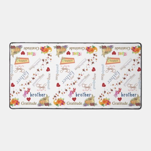 Desk Mat Happy Thanksgiving Türkei Schreibtischunterlage (Vorderseite)