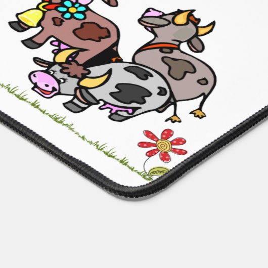 Desk Mat Kuh Got Milch? Schreibtischunterlage (Ecke)