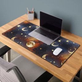 Desk Mat – Luxury Dreamy Fiery Orange Celestial  Schreibtischunterlage