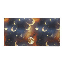 Desk Mat – Luxury Dreamy Fiery Orange Celestial 