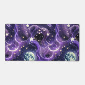 Desk Mat – Luxury Purple Celestial Moon Phases Schreibtischunterlage (Vorderseite)