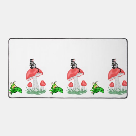 Desk Mat Maus Mice Frosch Käse Schreibtischunterlage (Vorderseite)