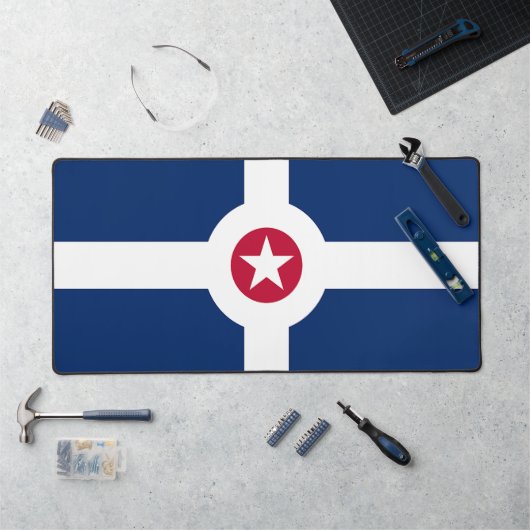 Desk Mat mit der Flagge Indianapolis, USA Schreibtischunterlage (Arbeitsplatz)