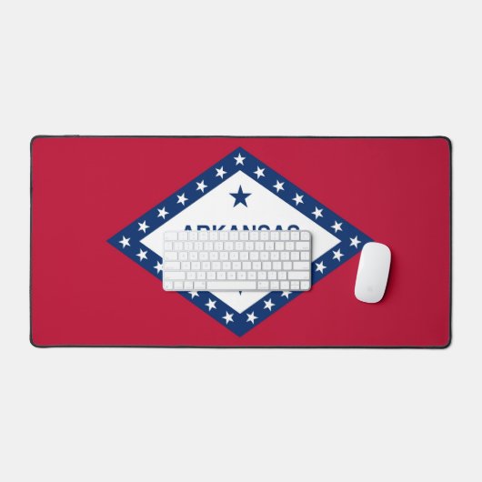 Desk Mat mit der Flagge von Arkansas, USA Schreibtischunterlage (Tastatur & Maus)