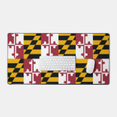 Desk Mat mit der Flagge von Maryland, USA Schreibtischunterlage (Tastatur & Maus)