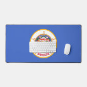 Desk Mat mit der Flagge von Minnesota, USA Schreibtischunterlage (Tastatur & Maus)