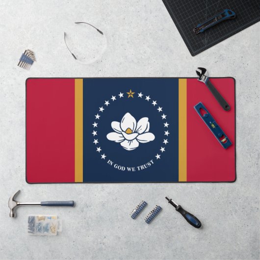 Desk Mat mit der Flagge von Mississippi, USA Schreibtischunterlage (Arbeitsplatz)