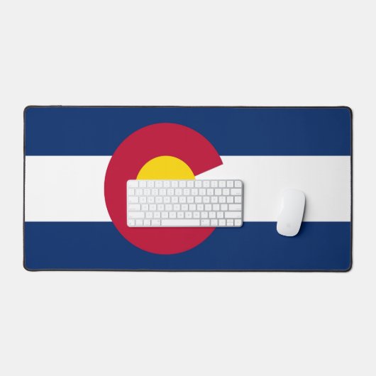 Desk Mat mit Flagge Colorado, USA Schreibtischunterlage (Tastatur & Maus)