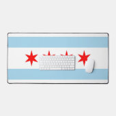 Desk Mat mit Flagge von Chicago, USA Schreibtischunterlage (Tastatur & Maus)