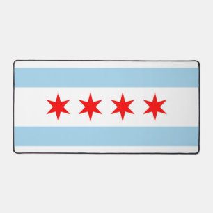 Desk Mat mit Flagge von Chicago, USA Schreibtischunterlage