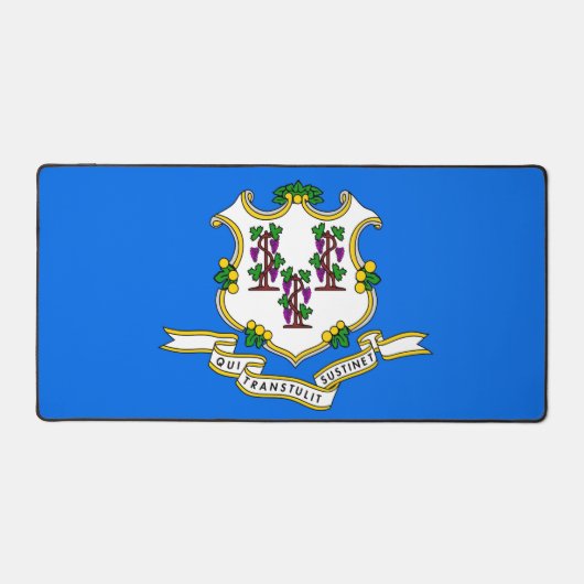 Desk Mat mit Flagge von Connecticut, USA Schreibtischunterlage (Vorderseite)