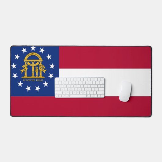 Desk Mat mit Flagge von Georgia, USA Schreibtischunterlage (Tastatur & Maus)