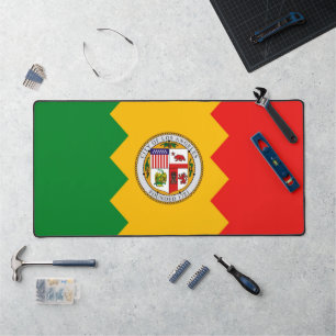 Desk Mat mit Flagge von Los Angeles, USA Schreibtischunterlage