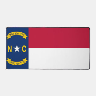 Desk Mat mit Flagge von North Carolina, USA Schreibtischunterlage