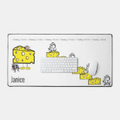 Desk Mat Mouse Mice Käse Schreibtischunterlage (Tastatur & Maus)