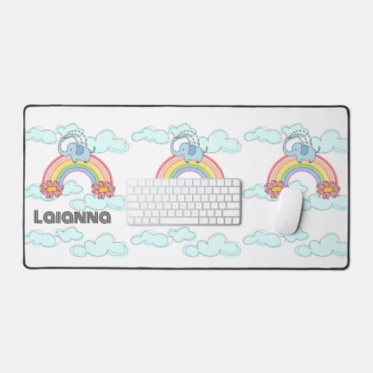 Desk Mat Rainbow Elephant Schreibtischunterlage (Tastatur & Maus)