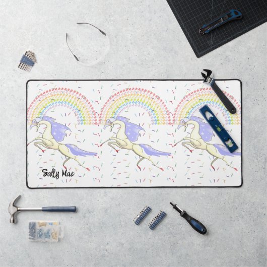 Desk Mat Rainbow Unicorn Schreibtischunterlage (Arbeitsplatz)