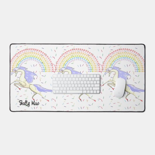 Desk Mat Rainbow Unicorn Schreibtischunterlage (Tastatur & Maus)