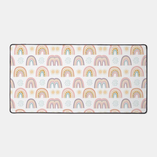 Desk Mat Rainbow Watercolor Schreibtischunterlage (Vorderseite)