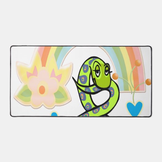 Desk Mat Rainbow Worm Schreibtischunterlage (Vorderseite)