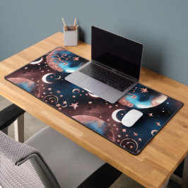 Desk Mat - Rose Gold Celestial Moon Schreibtischunterlage