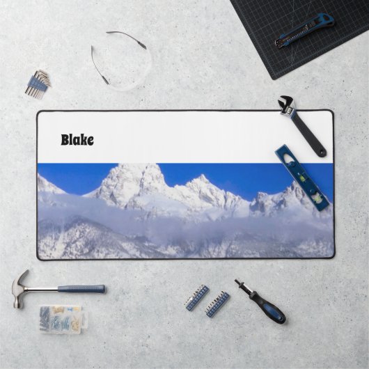 Desk Mat Snow Cold Mountains Natur Schreibtischunterlage (Arbeitsplatz)