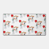 Desk Mat Snowman Heart on Fire Schreibtischunterlage (Vorderseite)