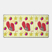 Desk Mat Summer Beach House Fun Schreibtischunterlage (Vorderseite)