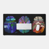 Desk Mat with Brain Art Schreibtischunterlage (Tastatur & Maus)