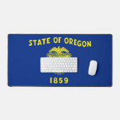 Desk Mat with flag of Oregon State, USA Schreibtischunterlage (Tastatur & Maus)