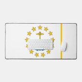 Desk Mat with flag of Rhode Island, USA Schreibtischunterlage (Tastatur & Maus)