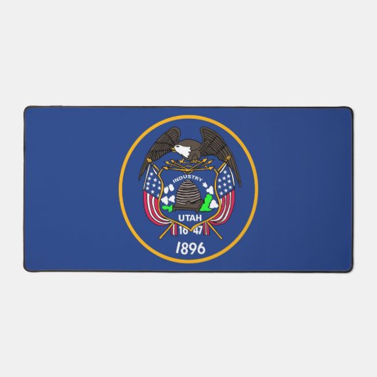 Desk Mat with flag of Utah State, USA Schreibtischunterlage (Vorderseite)